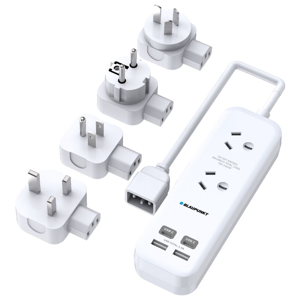 Blaupunkt Universal Travel Adaptor Kit White Blaupunkt
