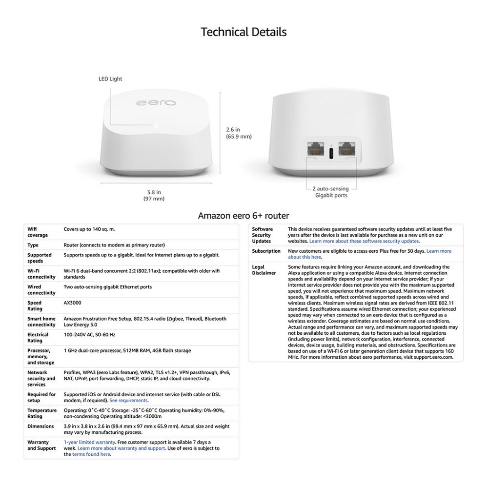 eero 6+ Dual-Band Mesh Wi-Fi 6 System