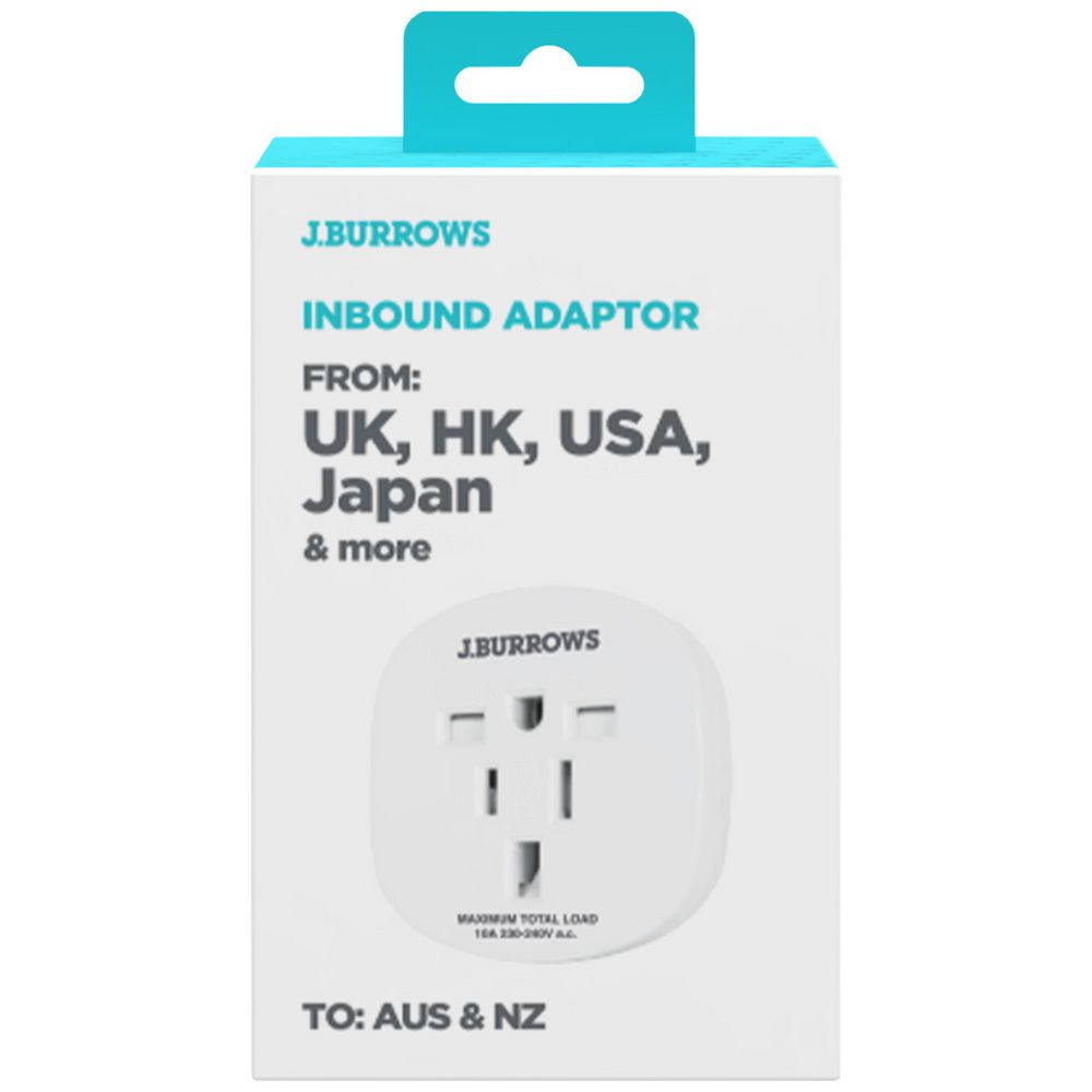 J.Burrows Inbound Travel Adaptor to Australia & New Zealand J.Burrows
