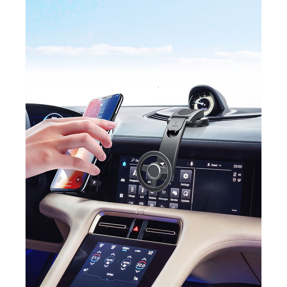 J.Burrows Magnetic Dash Mount — Universal Dashboard Phone Holder with Adjustable Angle