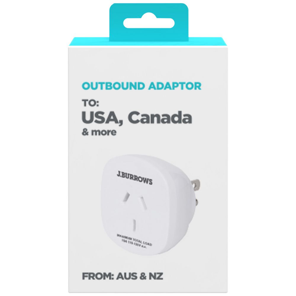 J.Burrows Outbound Travel Adaptor USA, Canada & More J.Burrows