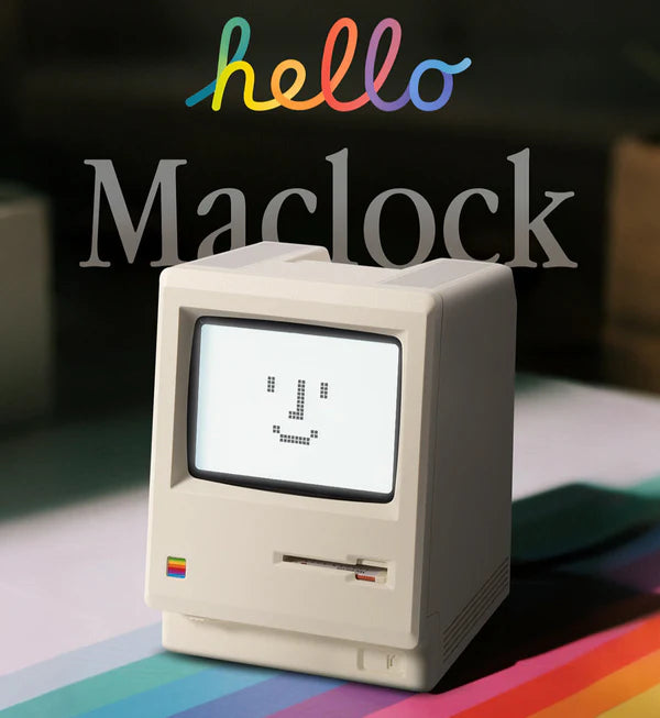 RayCue Maclock Retro Pixel Alarm Clock (USB-C Rechargeable)-2