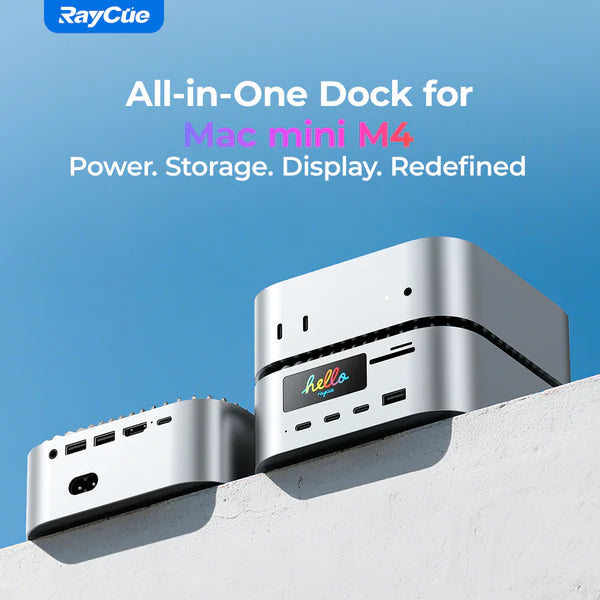 RayCue All-in-One Charger Dock for Mac Mini M4 (US Plug)-5