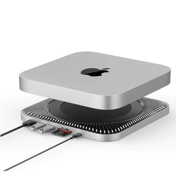 RayCue Type-C Stand & Hub with SATA SSD Enclosure for Mac Mini / Mac Studio (US Plug)