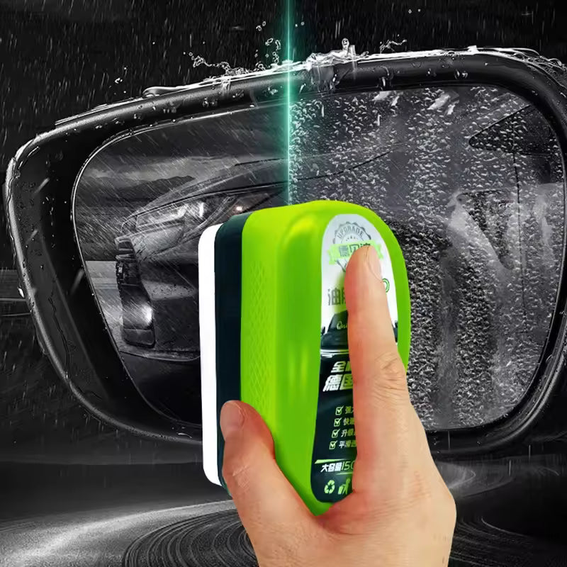 Automotive Car Glass Oil Film Remover — Windshield Cleaning Sponge Brush with Oil Film Eraser (150ml)