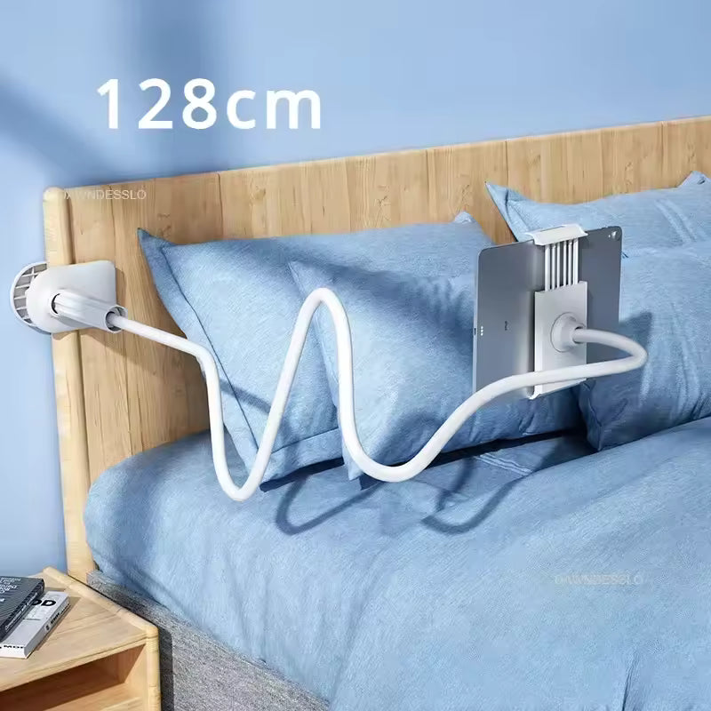 128cm Phone Holder Stand Lazy Bracket Headrest Bed 360° Flexible Long Arms Clamp Mount