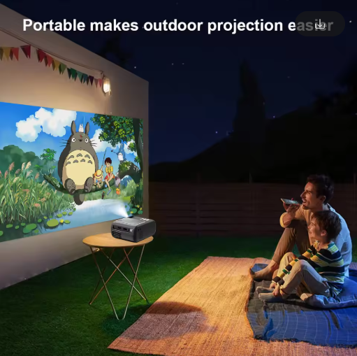 HORLAT Mini Beamer Projector Android TV 9800Lumens Full HD Portable Pocket Proyector Mini Beamer 5G Dual WiFi Home Video Theater