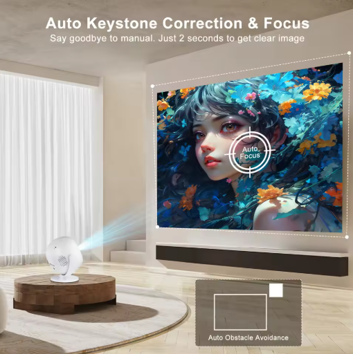 Salange P360 Projector 4K Video Android11 5GWifi Allwinner H713 200ANSI BT5.2 720P Outdoor 360° Rotate Home Cinema Auto Keystone