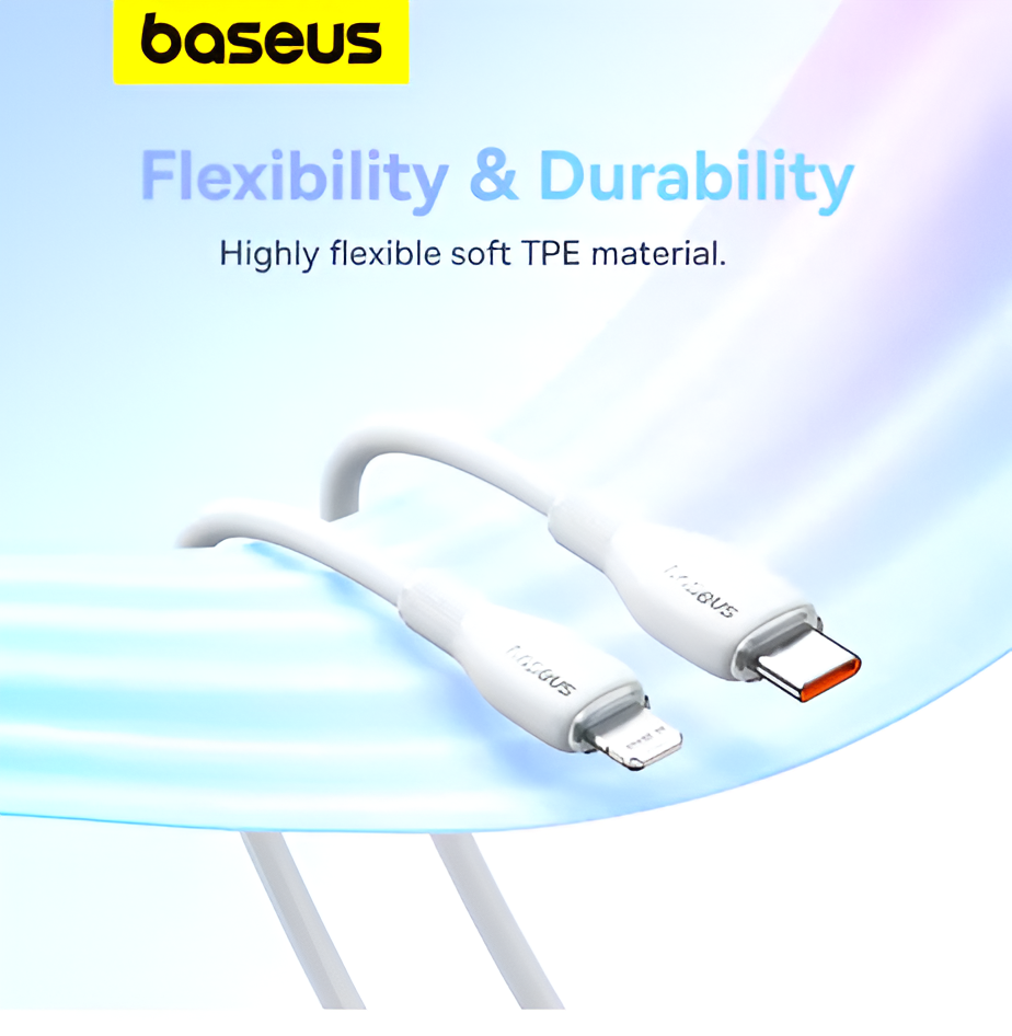 Baseus TPE 20W USB C Cable For IPhone Fast Charging Cable Type C To Lighting Date Wire