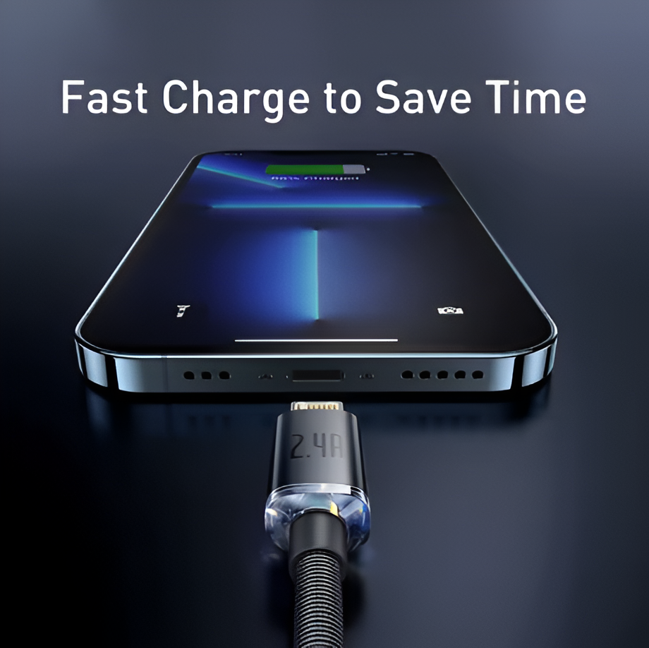 Baseus USB Cable For iPhone iPad Fast Data Charging Charger USB Wire Cord Mobile Phone Cables