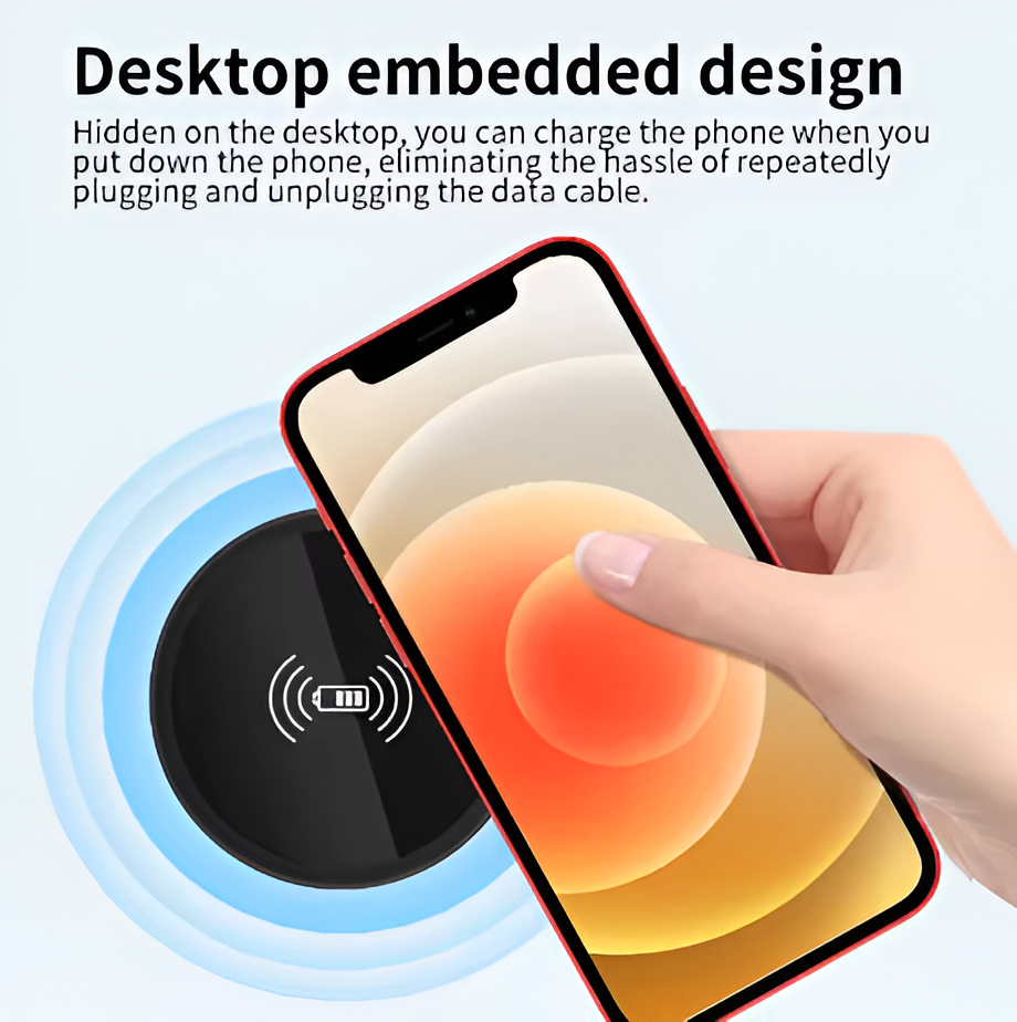 100W Quick Wireless Desktop Embedded Charger For iPhone Samsung Huawei Xiaomi Oppo