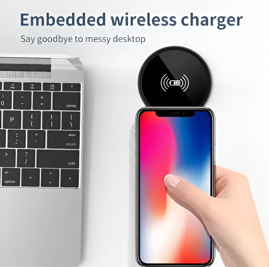 100W Quick Wireless Desktop Embedded Charger For iPhone Samsung Huawei Xiaomi Oppo