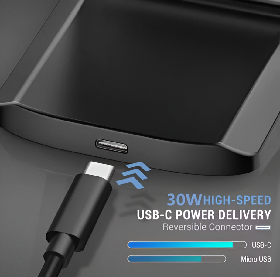 NEW 65W Fast Wireless Charger for Samsung Fast Charging Stand For iPhone Airpods