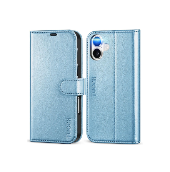 TUCCH Leather Wallet iPhone 16 Case-13