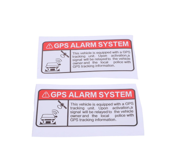 iplusmile 10pcs Tracking Sticker Anti-Theft Car Vehicle Warning Sign, Self Adhesive Car Alarm Security Caution Decal Sticker for Cars, Motorcycle, Scooter, Bike Vehicle Security Sign