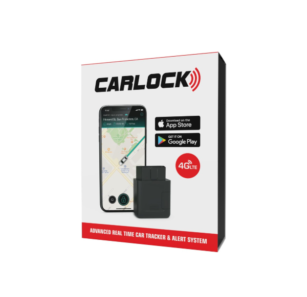 CARLOCK Anti Theft Car Device - Real Time 4G Car Tracker & Car Alarm System. Comes with Device & Phone App. Tracks Your Car in Real Time & Notifies You Immediately of Suspicious Behavior.OBD Plug&Play