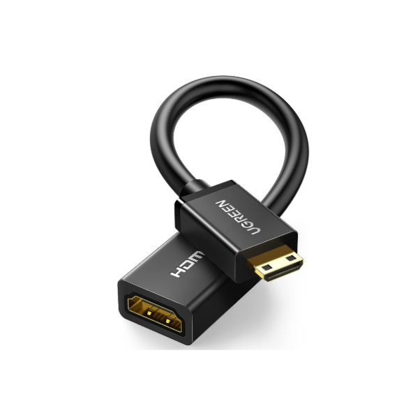 UGREEN 4K@60Hz Mini HDMI Adapter Male to Female Cable Compatible with Raspberry Pi Zero 2 W/Zero W, DSLR Camera, Camcorder, Graphics Video Card, Laptop, Pico Projector, Tablet