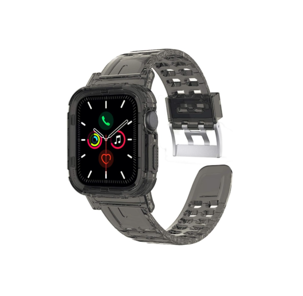 ZUSLAB iWatch Bumper Case Band Strap for Apple Watch Series 6/5/4/3/2/1/SE 42mm 44mm - Clear-6