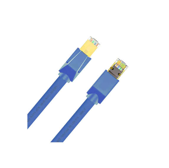 Cruxtec Cat8 Triple Shielding Ethernet Cable 30cm Blue