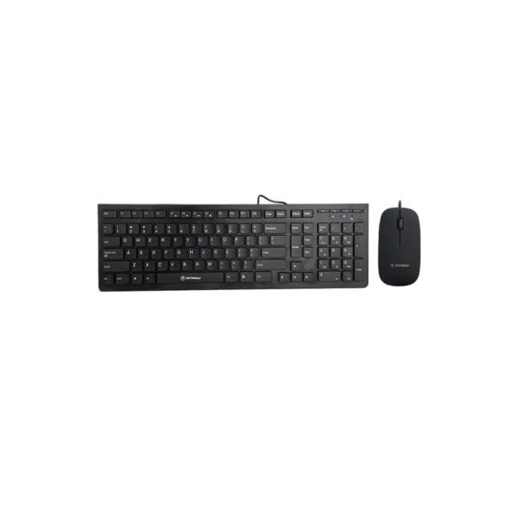 Rotanium WOC02 Wired Office Desktop Chocolate Keyboard + Mouse Combo