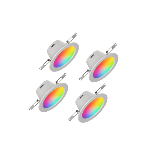 Nanoleaf Essentials Colour Smart LED Downlights (Matter Compatible) – 4 Pack
