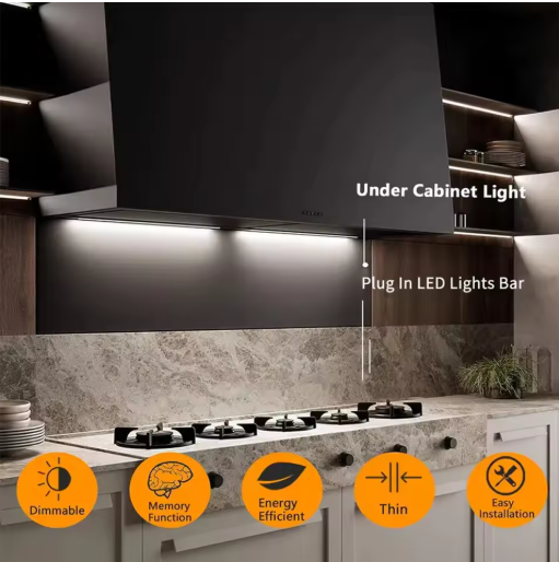 USB Plug Under Cabinet LED Lighting Dimmable 3 Colour Changeable LED Night Light Kitchen Bedroom Lighting With Magnetic Strip