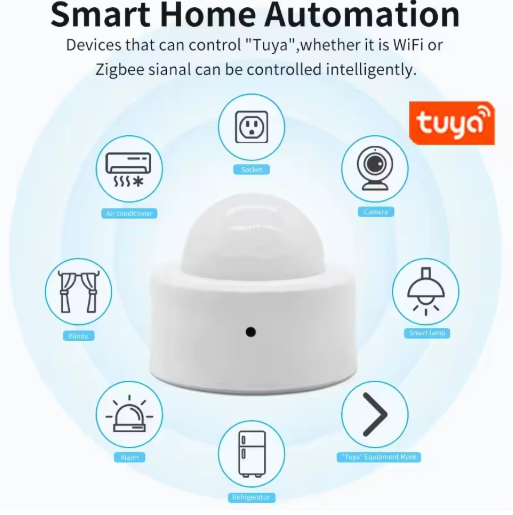 Tuya Zigbee PIR Motion Sensor & Light Detector Infrared Smart Sensor Wireless Home Alarm System Works with Alexa Smart Life App