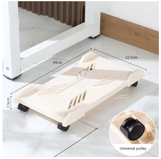 Computer Tower Stand Adjustable Mobile CPU Stand Gaming PC Case With 4 Caster Wheels Most For Most PC Computer Under Desk Holder