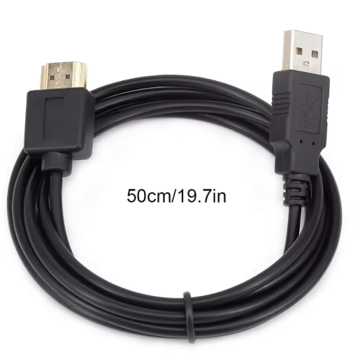 USB Power Cable To HDMI-Compatible Male To Male Charger Cords Charging Cable Splitter Adapter For Smart Device USB 2.0 To HDMI