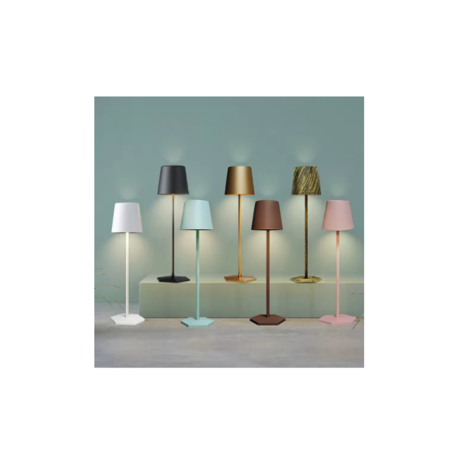 3 Colors Table Lamp LED Touch Sensor Desktop Night Light Rechargeable Wireless Reading Lamp for Restaurant Hotel Bar Room Decor