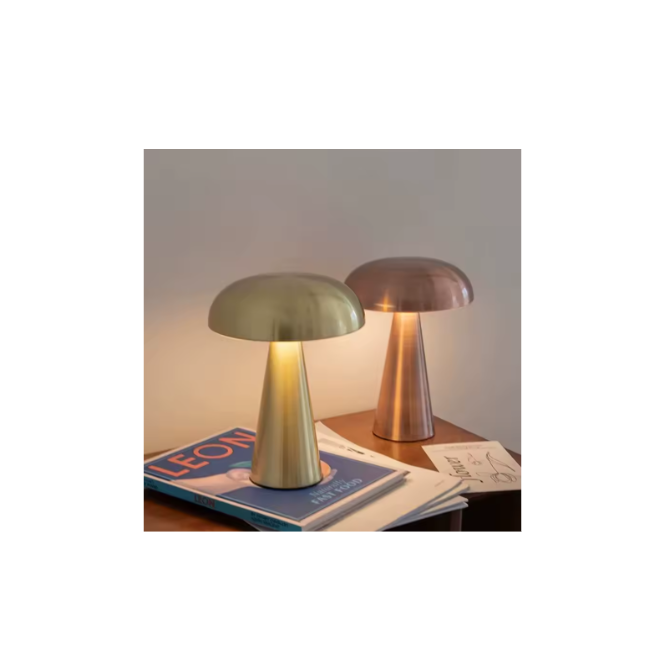 Retro table lamp Mushroom LED Night Light Rechargeable desk lamp Touch Sensor Reading Lights for bedroom Restaurant Bar Decor
