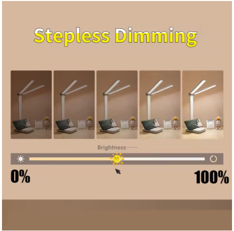 LED Desk Lamp USB Rechargeable Table Lamp 3 Levels Dimmable Touch Desk Lighting Eye Protection Foldable For Bedroom Desk Light