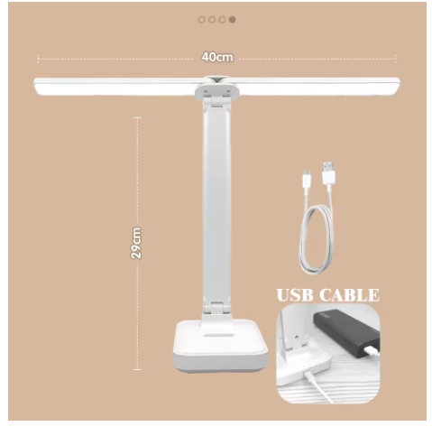 LED Desk Lamp USB Rechargeable Table Lamp 3 Levels Dimmable Touch Desk Lighting Eye Protection Foldable For Bedroom Desk Light