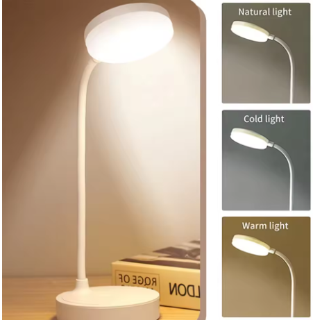 Portable LED Desk Lamp USB Plug in Table Light Support 3 Color Stepless Dimming Eye Protection Bedroom Bedside Lamp