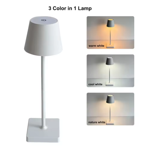 Nordic LED Table Lamp Rechargeable Touch Dimmable Desk Lamp bedroom decoration Home Dining Room Coffee Shop Simple Room Decor-5