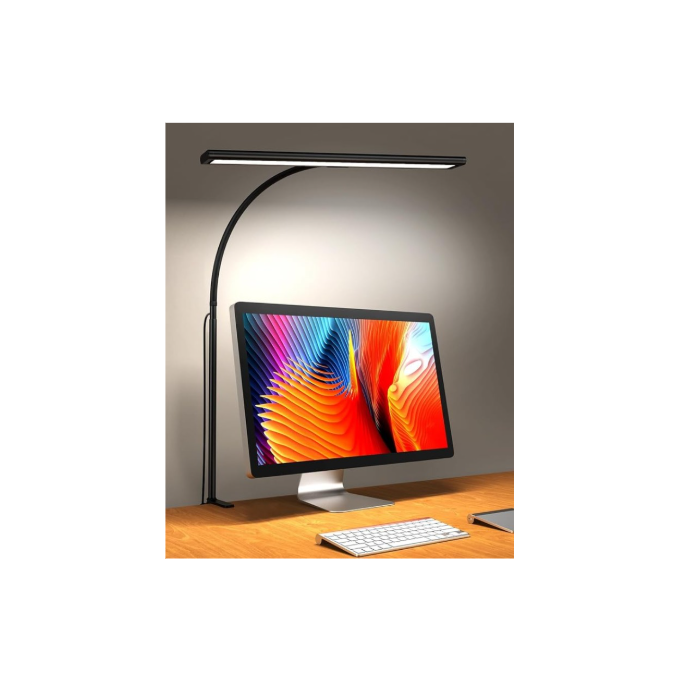 Desk Lamp [3 Color & 10 Brightness] 160 LEDs Dimmable Desk Lamp Home Office USB Lamp with Clamp, Eye-Caring Clip on Desk Light Working for Video Conference Workbench Drafting Crafting Drawing Reading