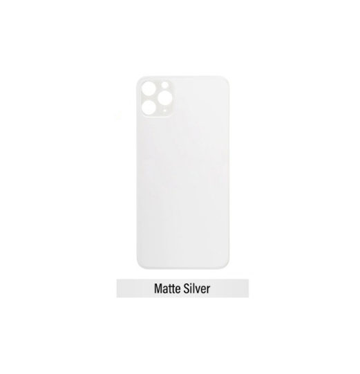 Rear Glass With 3M Adhesive Replacement for iPhone 11 Pro Max (NO LOGO)-Matte Silver