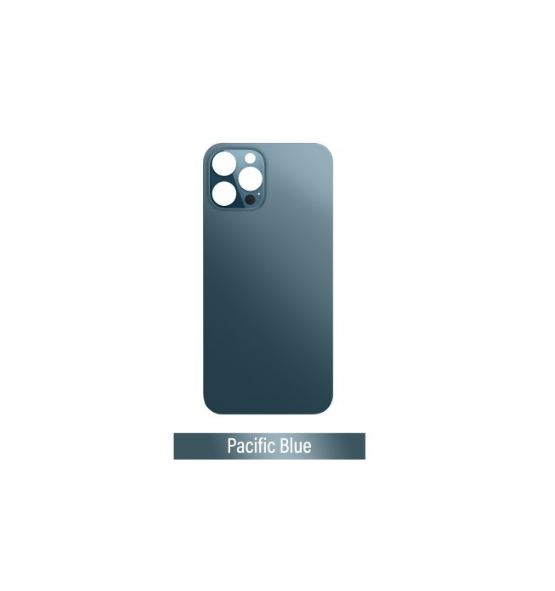 Rear Glass With 3M Adhesive Replacement for iPhone 12 Pro Max (NO LOGO)-Pacific Blue