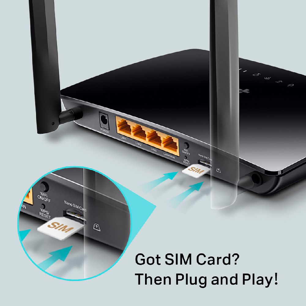 TP-Link AC750 Wireless Dual Band 4G LTE Router (MR200)