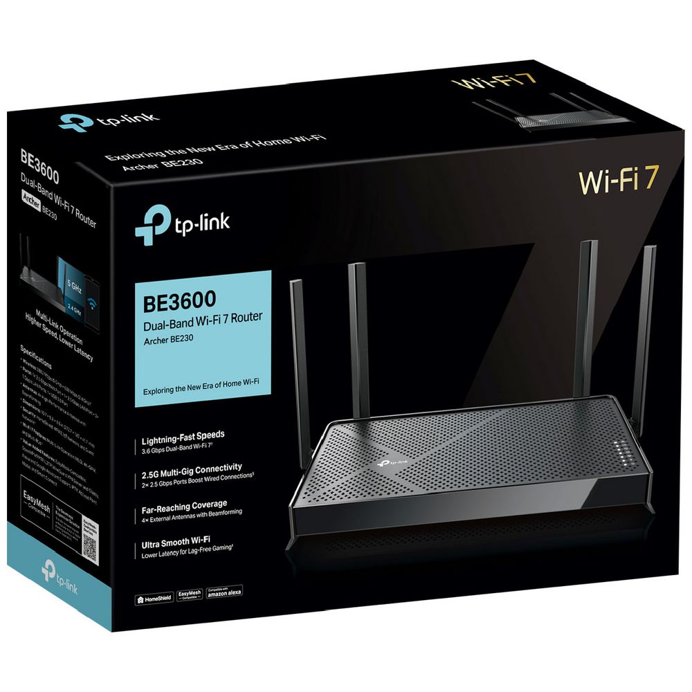 TP-Link Archer BE230 BE3600 Dual-Band WiFi 7 Router