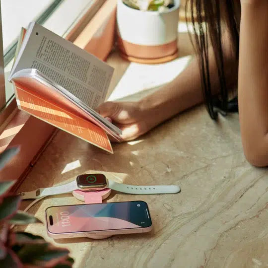 Twelve South ButterFly SE 2-in-1 Qi2 Travel Charger – Pink