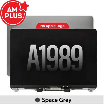AMPLUS Complete LCD Display Assembly for MacBook Pro 13-inch A1989 / A2159 / A2289 / A2251 – No Logo – Space Grey-1