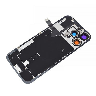 AMPLUS Rear Cover Glass with Camera Lens Glass and Wireless NFC Charging with Flash Flex Cable for iPhone 16 Pro Max-5