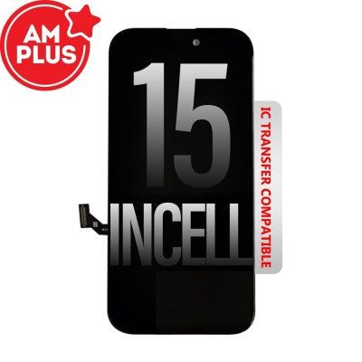 AMPLUS Incell LCD Assembly for iPhone 15 Screen Replacement (IC Chip Transfer Compatible)