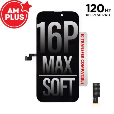 AMPLUS Soft OLED Assembly for iPhone 16 Pro Max – 120Hz (IC Chip Transfer Compatible)-1