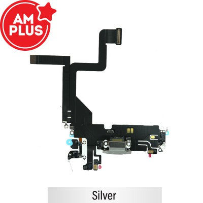 AMPLUS Charging Port Connector for iPhone 14 Pro – Black, Gold, Silver, Purple