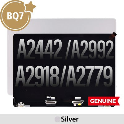 BQ7 Complete LCD Display Assembly for MacBook Pro 14-inch A2442 / A2779 / A2918 / A2992 – Silver