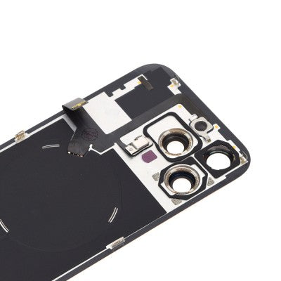 BQ7 Rear Cover Glass with Camera Lens Glass and Wireless NFC Charging with Flash Flex Cable for iPhone 16 Pro Max-6