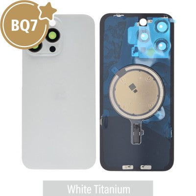BQ7 Rear Cover Glass with Camera Lens Glass & MagSafe Magnet for iPhone 15 Pro Max