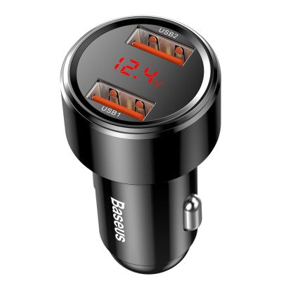 Baseus Magic Series Dual QC Digital Display for Intelligent Quick Charging and Car Charging of 45W